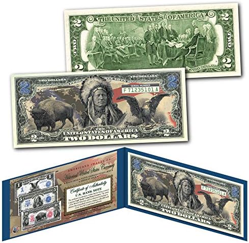 Изображението Americana на Бизони Бъфало Черен Орел Водач индианци Двухдолларовая банкнота, Без да се прибягва