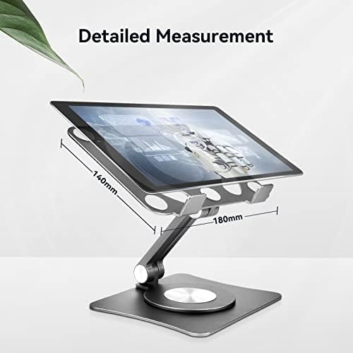 Bcom, Подходящ за стойка за iPad с въртяща се основа на 360 градуса, регулируема поставка за таблета, на притежателя на таблета, за масата, е съвместим с 4,7-10 iPad Pro Air Mini, Samsung