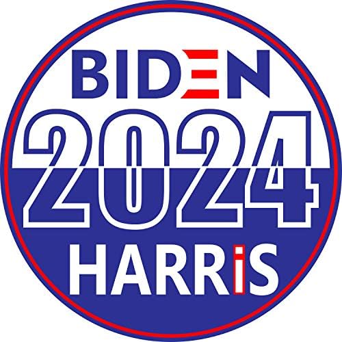 Стикер с изборите Байдън Харис 2024 - Джо и Камала Президент-Политическа стикер ial (3x3 инча) | За автомобилна