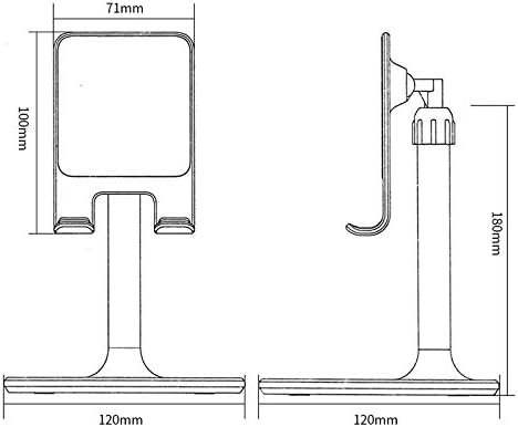 Подвижен Настолна стойка за таблет и телефон от сплав QUUL, Регулируема Закопчалка за мобилен телефон на Планшетном плот (Цвят: D)