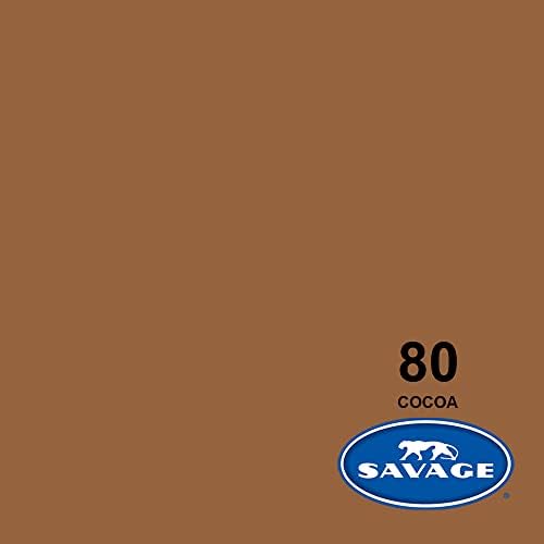 Фон за снимки от безшевни хартия Savage - Цвят # 80 Какао, Размер 86 см ширина и 36 фута дължина, на Фона на видео в YouTube, стрийминг, интервюта и портрети - Произведено в САЩ