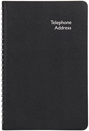 Office Depot® Адресна книга - Телефонна / адресна книга Pajco с едър шрифт на Черен на цвят, 3 x 8 инча - 3-1/4