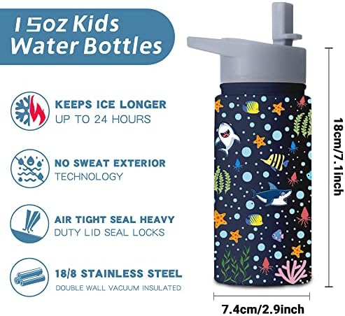 ARCQUESE Зарадвайте децата си влага с помощта на нашата здрава и забавна бутилки за вода в океана теми - многократно, херметически затворени, екологично чиста и не съдъ?