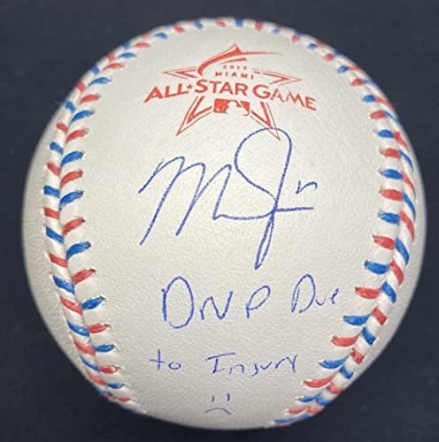 Майк Пъстърва От DNP поради травма : (Подписан на бейзболен холографски бейзбол с логото на Мача на звездите