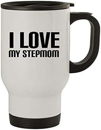 Molandra Products I Love My Stepmom - Пътна Чаша от Неръждаема Стомана за 14 грама, Бяла