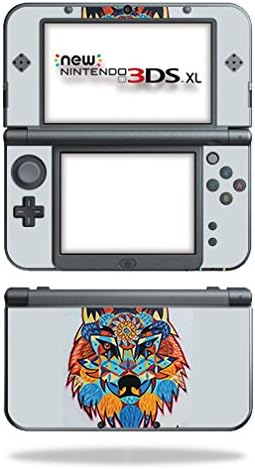 Корица MightySkins, съвместими с Nintendo New 3DS XL (2015 г.) с изображение на Вълк | Защитно, здрава и уникална