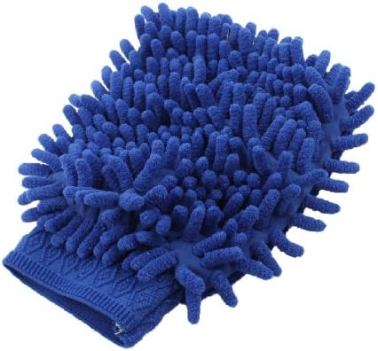 Qtqgoitem Средство за почистване на ръкавици от шенилна и микрофибър син цвят за автомобила Vehicle (Модел: