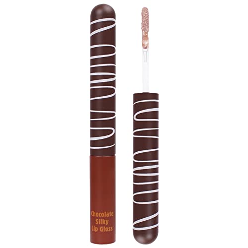 Xiahium Блески за устни за тийнейджъри Опаковка на Шоколадова Глазура за устни Хидратиращ Овлажняващ Калена