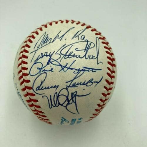 1989 Отбор на шампионите от Световна серия Оукланд А подписа договор с W. S. Baseball JSA COA - Бейзболни топки