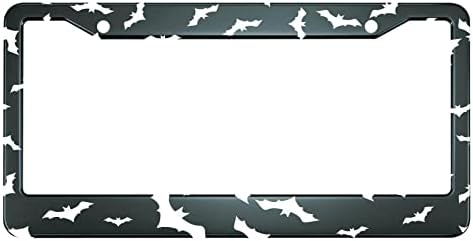 HOSNYE Плаващи прилепи Frame Регистрационен номер Украса за Хелоуин Метална Капачка Регистрационен номер Рамка