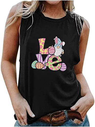Тениска с Писмото Принтом за Жени, Лятна Тениска с Графичен Принтом Love, Ежедневни Тениски Без ръкав, с Кръгло