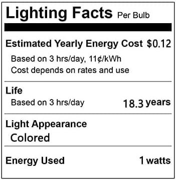 Lxcom Lighting 25 Опаковки Led Цветни Крушки G45 LED Night Light е с Цветна Лампа 1 W Глобус на Лампата E26/E27