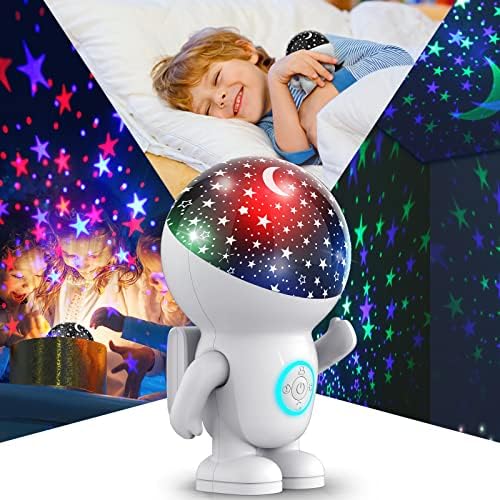AoilioA Астронавт лека нощ Проектор за Деца, Звезден Проектор Подаръци за момчета и Момичета, Ротация на 360