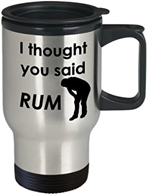 Чаша за пътуване Смешни Runner - Подарък за бягане - мислех, че Каза, че Ром - 14 грама С Двойни стени От Неръждаема
