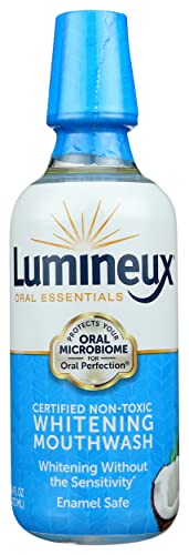 Течност за изплакване на устата Lumineux за избелване на зъбите, Без алкохол, Без флуор, Без SLS, Нетоксичная,