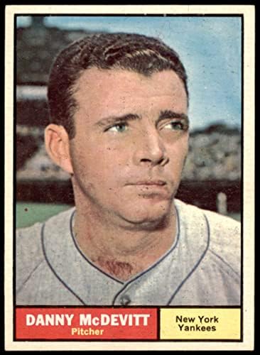 1961 Topps 349 Дани Макдевитт Ню Йорк Янкис (Бейзболна картичка) EX/MT + Янкис