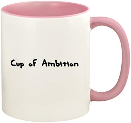 Подарък чаша Амбицията е с дрънкулки - 11 грама, Керамични Цветна Дръжка и Вътрешната част на Кафе Чаши, Розов