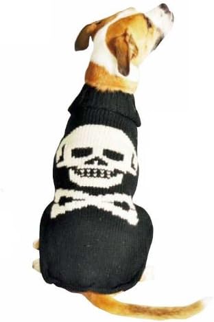 Пуловер за кучета с Черен череп Шили Dog, XX-Small