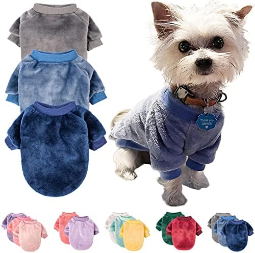 Пуловер за кучета, Опаковки от 2 или 3 броя, Облекло за кучета, Палта за кучета, Яке за малки или средни кучета,