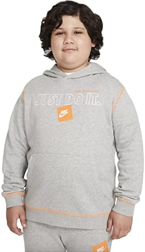 Hoody-Пуловер на Nike Big Boys Sportswear JDI с качулка, Уголемени Размери, ГОЛЯМ ПЛЮС Сив