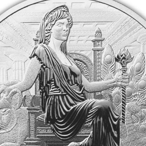 2022 rv 1 унция Тувалуанского сребро серия Гера - Боговете на Олимп, Диамантен, без циркулация (в капсули),