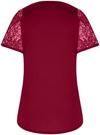 Негабаритная Горната Риза за дами Лято Есен Памук с Открити Рамене, V-Образно Деколте, Однотонная Тениска с