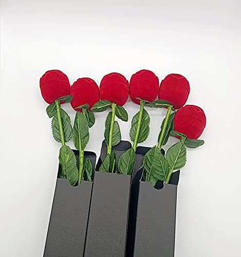 Liyoung 6 комплекта Кутия За Пръстени с Цветя, Рози, Златар Опаковка, Дисплей, Имитация на Годишнина от Сватбата