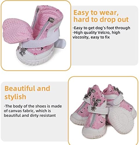 Обувки за кучета LEPSJGC, Гумени обувки за домашни любимци, Ежедневни обувки за кучета, обувки за малки и средни