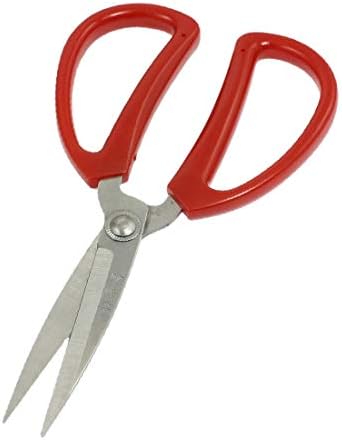 X-DREE Червена Пластмасова Дръжка, Нож от Неръждаема Стомана, Ножици за Бродерия за дома (Tijeras de cortador