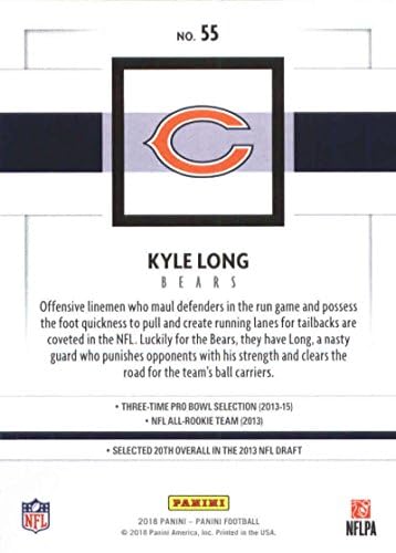 2018 Панини Футбол NFL 55 Официалната търговска картичка Kayla Лонга Chicago Bears