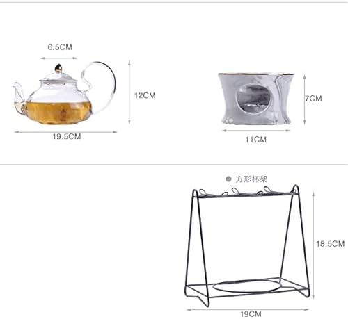 Чай от Мраморно порцелан WJCCY, Керамични Чаена Чаша, кана с Цедка за Свещи, Цветя, Определени Чаени Саксии,
