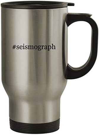 Подаръци дрънкулки #сеизмограф - Пътна Чаша от Неръждаема Стомана с тегло 14 грама, сребрист