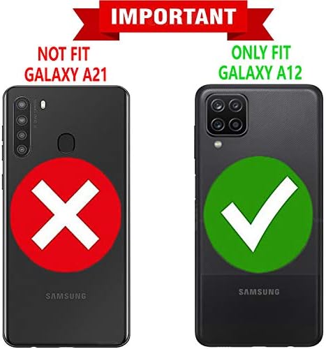 Калъф за телефон STARSHOP Galaxy A12, Калъф за мобилен телефон Samsung A12, [Не е подходящ за A21 / A11] с [Защитно