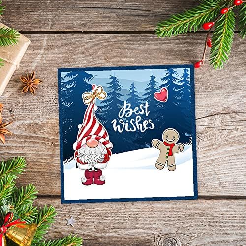 Estivaux Коледни Печати с Дядо Джуджетата и Печати за направата на Картички, Коледни Натруфен Човечета С Снежинками,