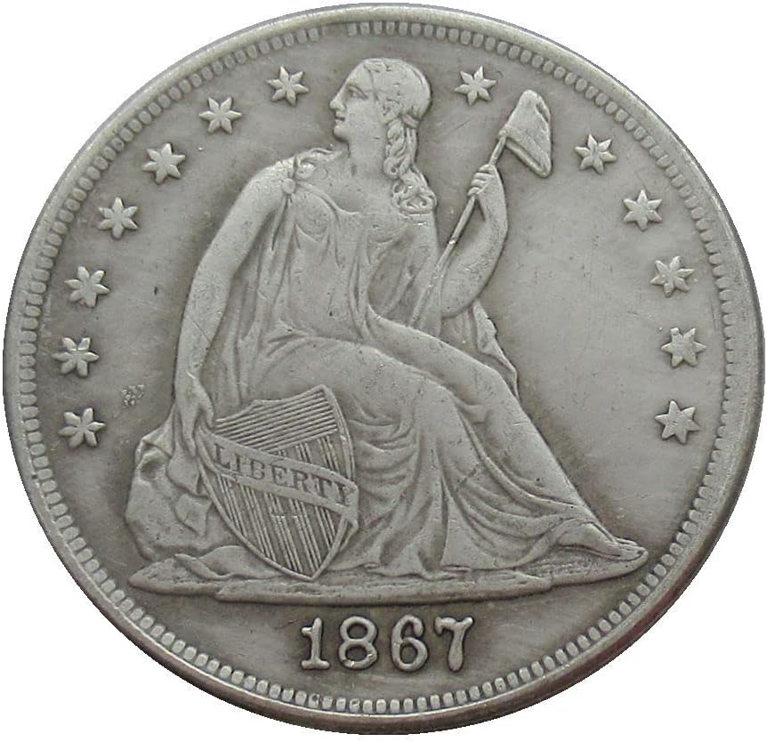 Възпоменателна монета - Копие от Хартата 1867 г. на стойност 1 щатски долар със Сребърно покритие