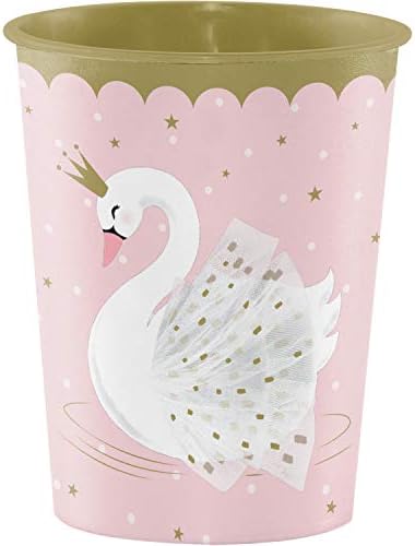 Пластмасова Чаша Creative Converting Stylish Swan, 1 карата, многоцветен, 16 унции