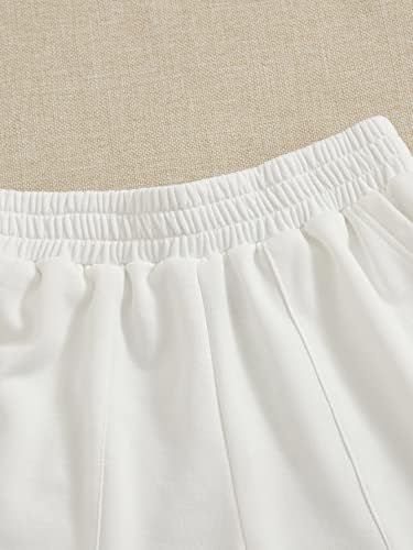 Байкерские шорти LUBOSE Женски Обикновена Шорти с наклонени джобове (Цвят: бял, Размер: X-Small)