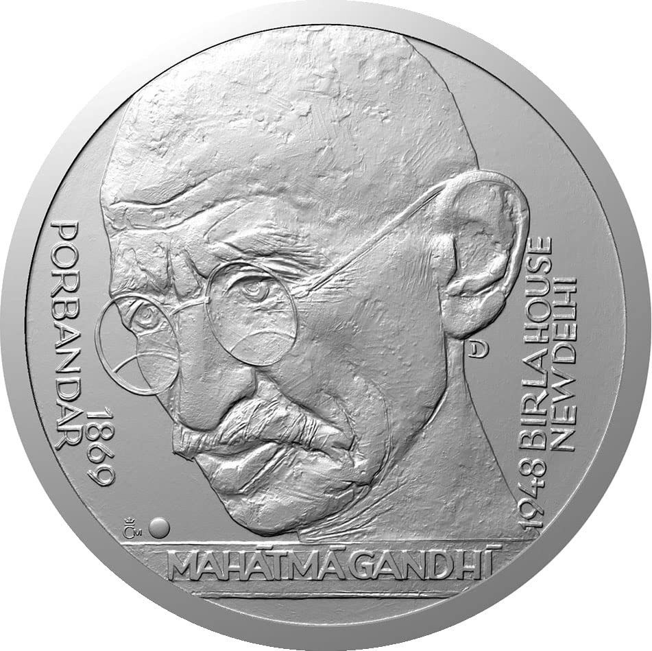 2023 Култ към личността PowerCoin Махатма Ганди 1 Унция Сребърен медал 2023 1 Унция Доказателство