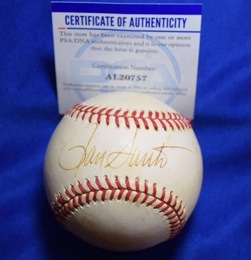 Рон Санто, PSA, ДНК, Coa, Автограф, Подписан от Американската Лига на OAL по Бейзбол - Бейзболни топки С Автографи