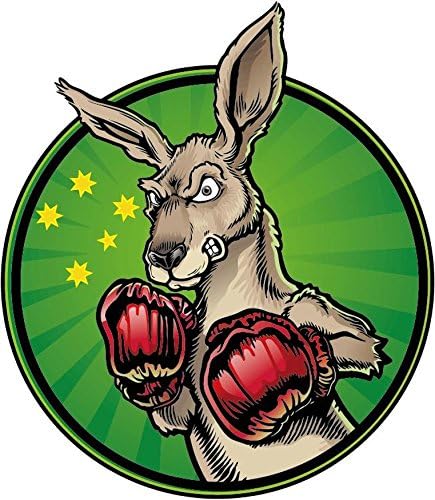 Дизайн Термоаппликации Zirni Kangaroo Смешни Sport Boxing Sticker Decal