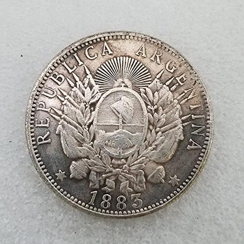Старинни Занаяти Италия 1883 Месинг, Сребро Стара Сребърна Монета за Спомен Колекция от монети 1918 Възпоменателна