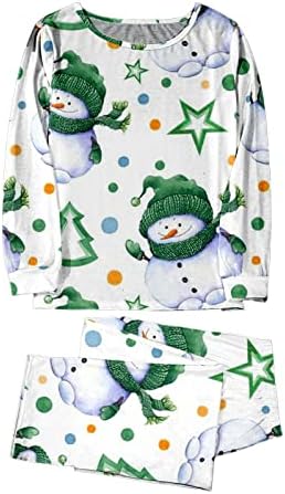 Семеен дрехи за почивка DIYAGO, за да е Подходяща за Коледа Риза с дълъг ръкав и Панталони, Пижами за сън, Празнична нощница, Забавна