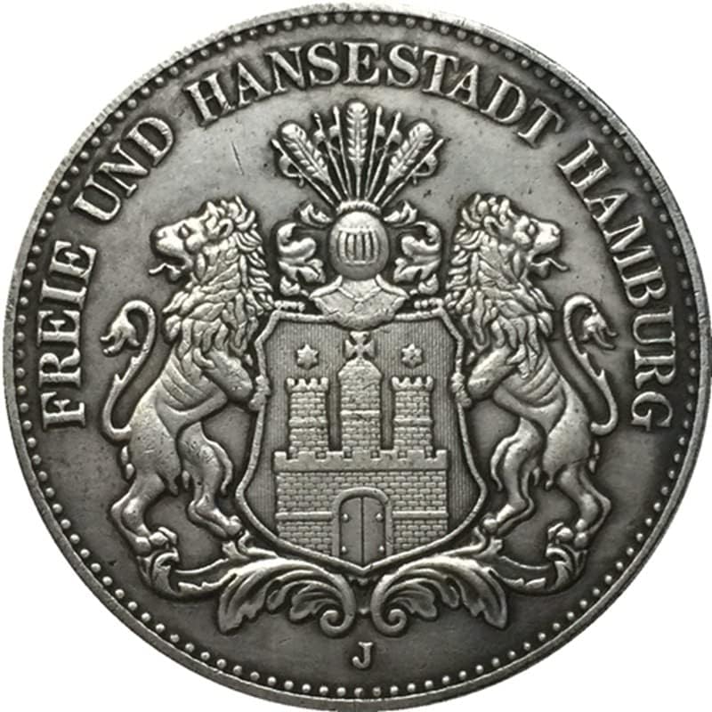Немски монети от 1912 Година, Медна, със сребърно покритие, Старинни Монети, Монета Събиране на ръчно изработени,
