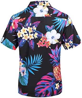 Taloyone Плажната Хавайска Риза за Мъжете, Тропически Мъжка Лятна Риза, Ежедневни Мъжки Хавайски Ризи с Къс Ръкав, Ризи с Копчета