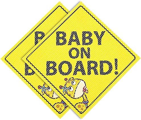 Стикер CHOKFIT Baby on Board за автомобили - 3 опаковки с размер 5 x 5 см - Прозрачен дизайн за движение на