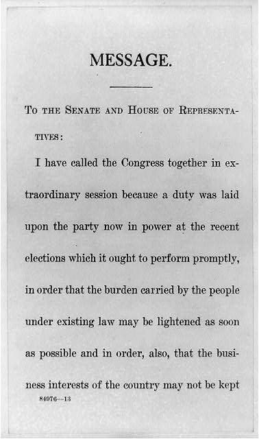 Исторически находки Снимка: Първата страница на Печатни копия на Първото обжалване на Уилсън пред Конгреса за четене