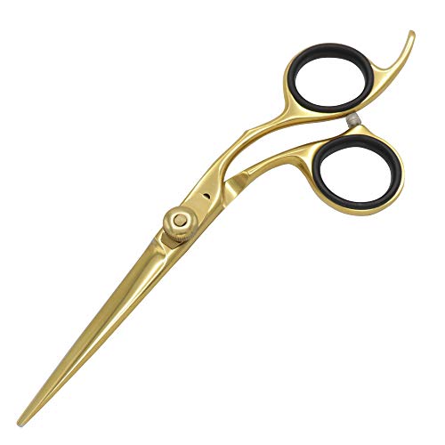 G4 Vision Професионални Извити Златни Фризьорски Ножици за Подстригване, Ножици с Остър Нож, Ножица За Подстригване