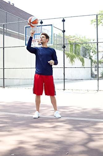 X Game Time - Мъжки Баскетболни Шорти от 4 опаковки, Мъжки къси Панталони за активни Бързи Сухи тренировки с Джобове и Еластичен колан