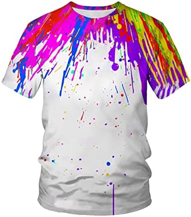 wodceeke/Мъжки Дамски Тениски С Модерен 3D Принтом, с Къс ръкав, кръгло деколте, Цветни Тениски с печат, Тениски