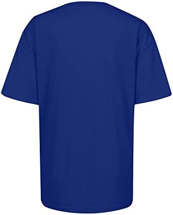 2023 Облекло Къс Ръкав през Цялата Силует Памук Графичен Плюс Размер Забавно Блуза, Риза за Жени Тениска Лято
